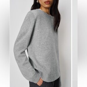 Reformation Grey Oversize Cashmere & Wool Sweater